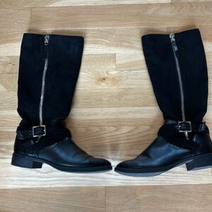 Circus by Sam Edelman Tall Black Suede Perry Boots Sz 9